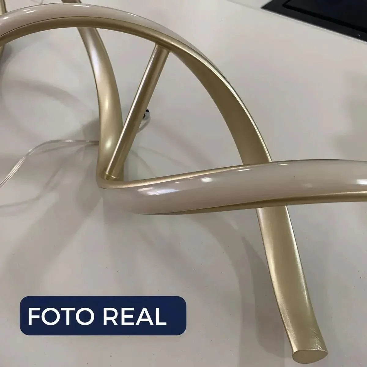 Pendente Led Lustre Preto/Dourado Para Sala de Jantar Decoração - Minha loja