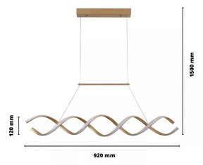 Pendente Led Lustre Preto/Dourado Para Sala de Jantar Decoração - Minha loja