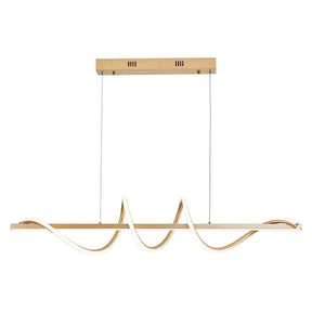 Lustre Pendente Led 45w 3 Em 1 Moderno Quarto Sala Dourado - Minha loja