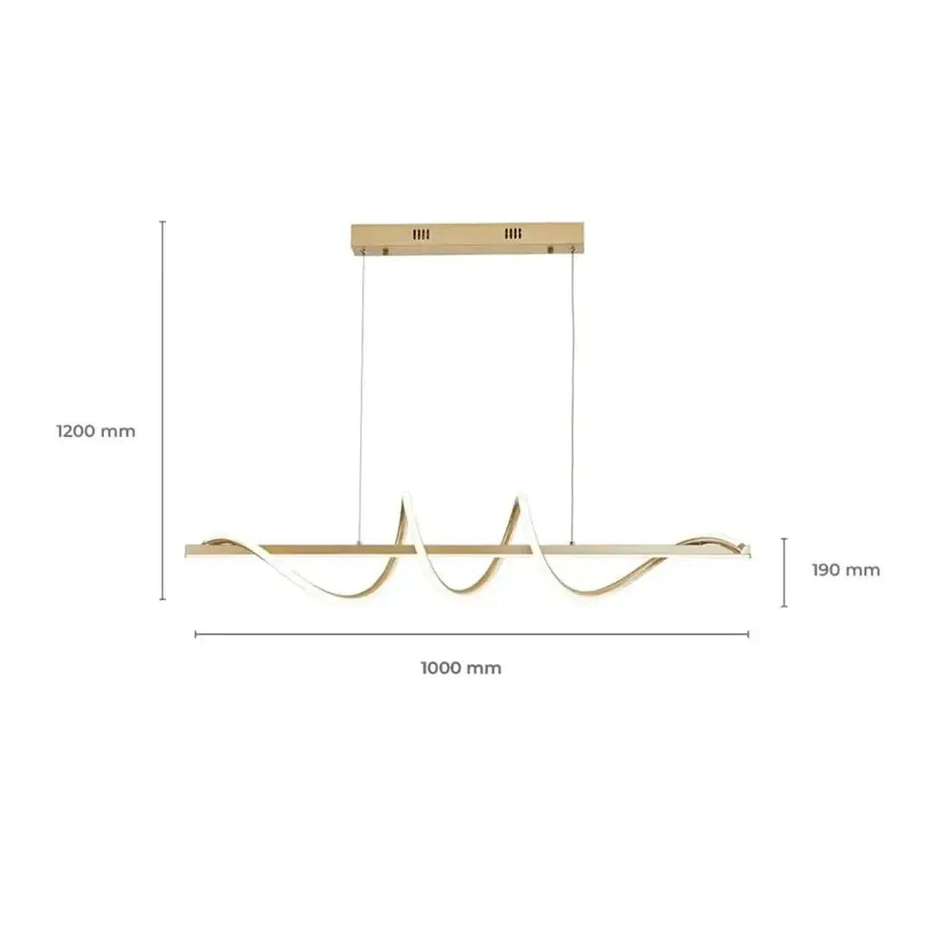 Led-Anhänger-Kronleuchter 45 W 3 in 1 modernes goldenes Schlafzimmer Wohnzimmer – Mein Shop