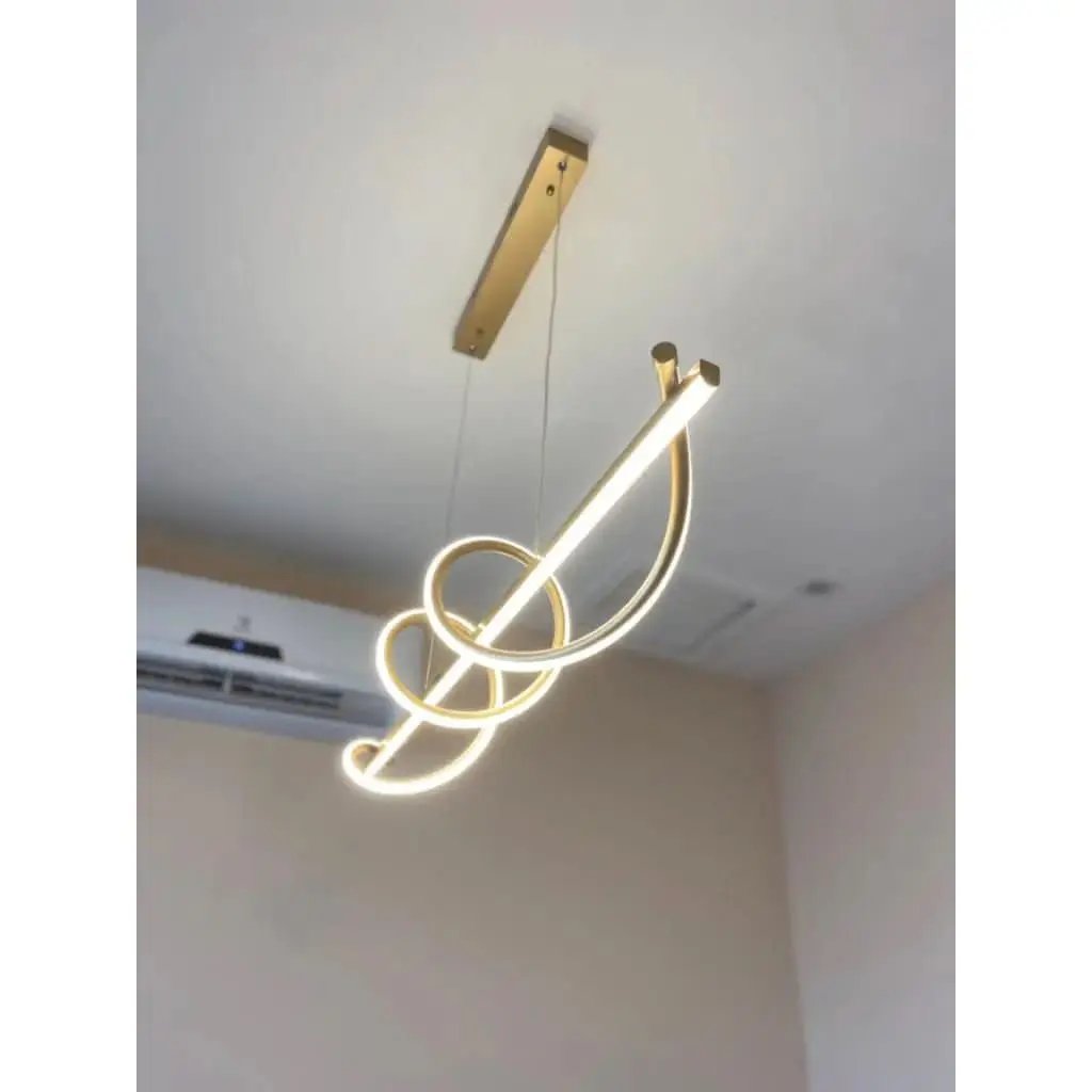 Led-Anhänger-Kronleuchter 45 W 3 in 1 modernes goldenes Schlafzimmer Wohnzimmer – Mein Shop
