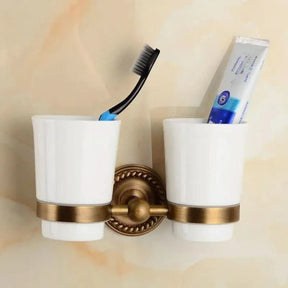 Conjunto de Acessórios de Banheiro Estilo Vintage - Elegância e Charme para Seu Banheiro - Minha loja