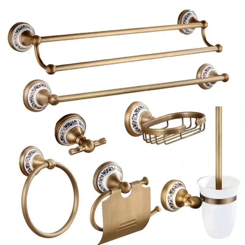 Conjunto de Acessórios para Banheiro Estilo Vintage - Elegância e Charme para Seu Banheiro - Minha loja