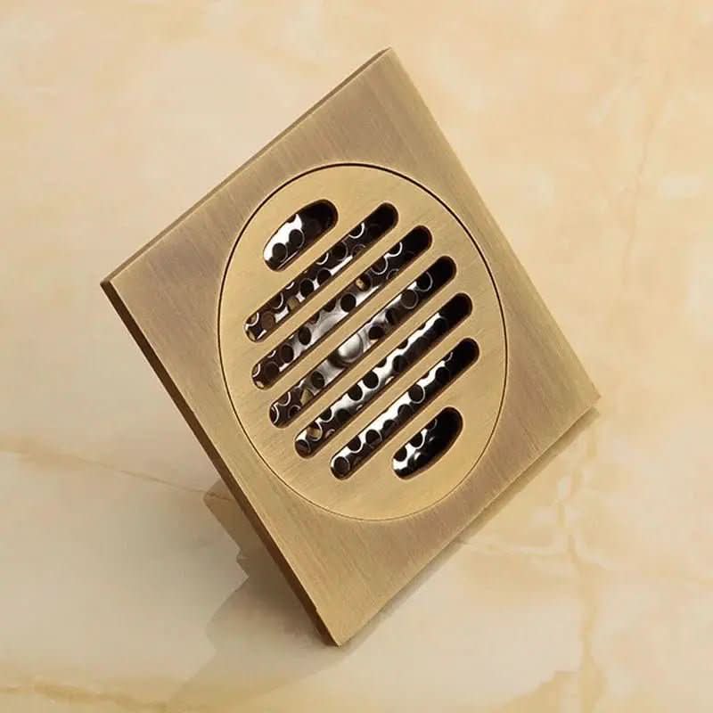 Ralo para Banheiro Estilo Vintage 10x10cm - Elegância e Funcionalidade para Seu Banheiro - Minha loja