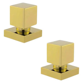KIT 2 Acabamentos Quadrado De Metal Para Registro Pressão Gaveta Acabamento Dourado - Minha loja