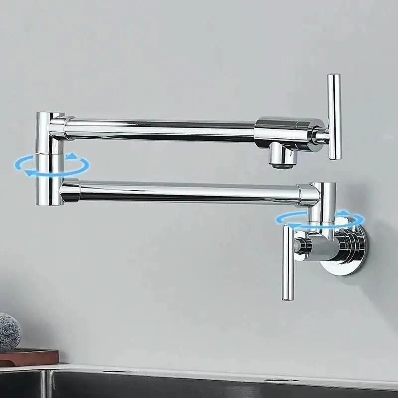 Gourmet-Küchenarmatur zur Wandmontage, 360° flexibler langer Auslauf – Praktikabilität und Stil – Mein Shop