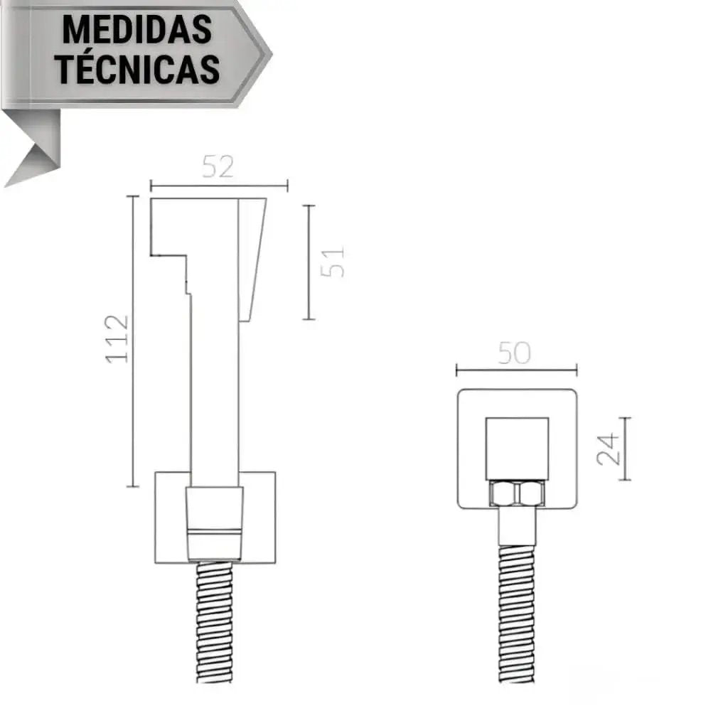 Hygienische Dusche für Badezimmer, luxuriös, quadratisch, Metall, Roségold – Komfort und Eleganz für Ihr Badezimmer – mein Shop