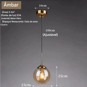 Luminária de Teto Minimalista Pendente LED - Ilumine Seu Ambiente com Estilo - Minha loja
