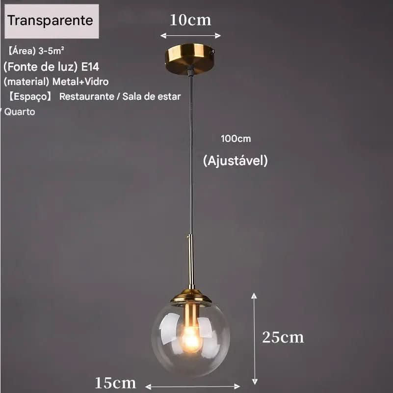 Luminária de Teto Minimalista Pendente LED - Ilumine Seu Ambiente com Estilo - Minha loja