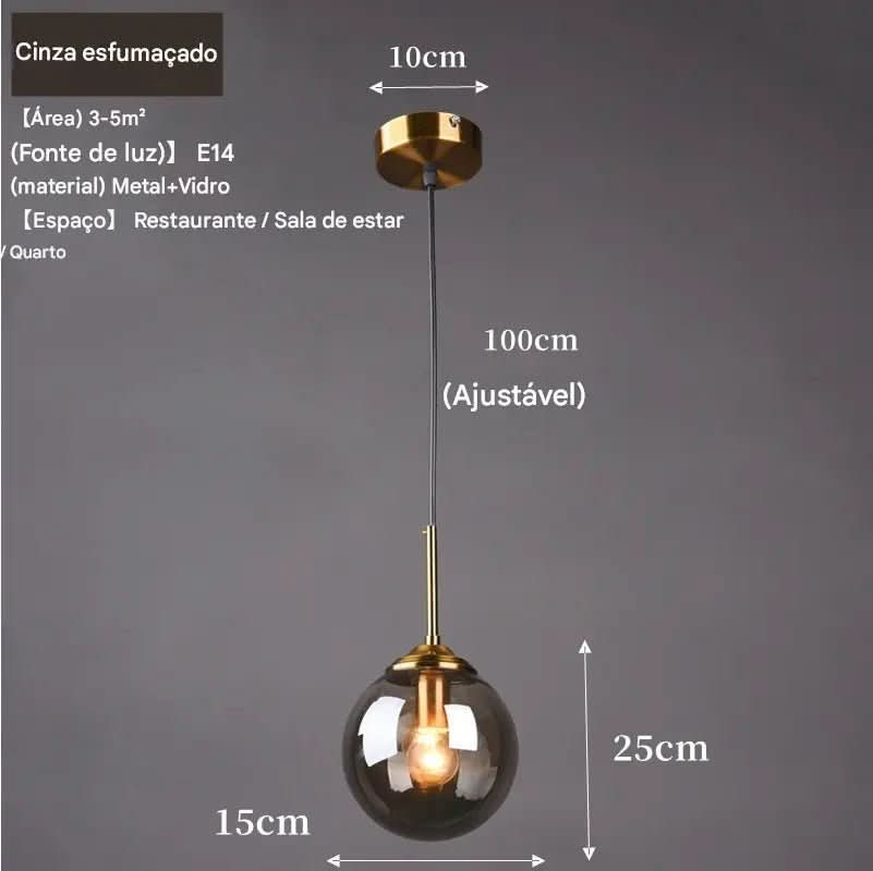 Luminária de Teto Minimalista Pendente LED - Ilumine Seu Ambiente com Estilo - Minha loja