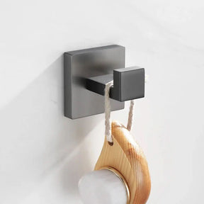 Kit Acessórios para Banheiro Completo 5 Peças Inox - Toalheiro Grafite Escovado - Minha loja