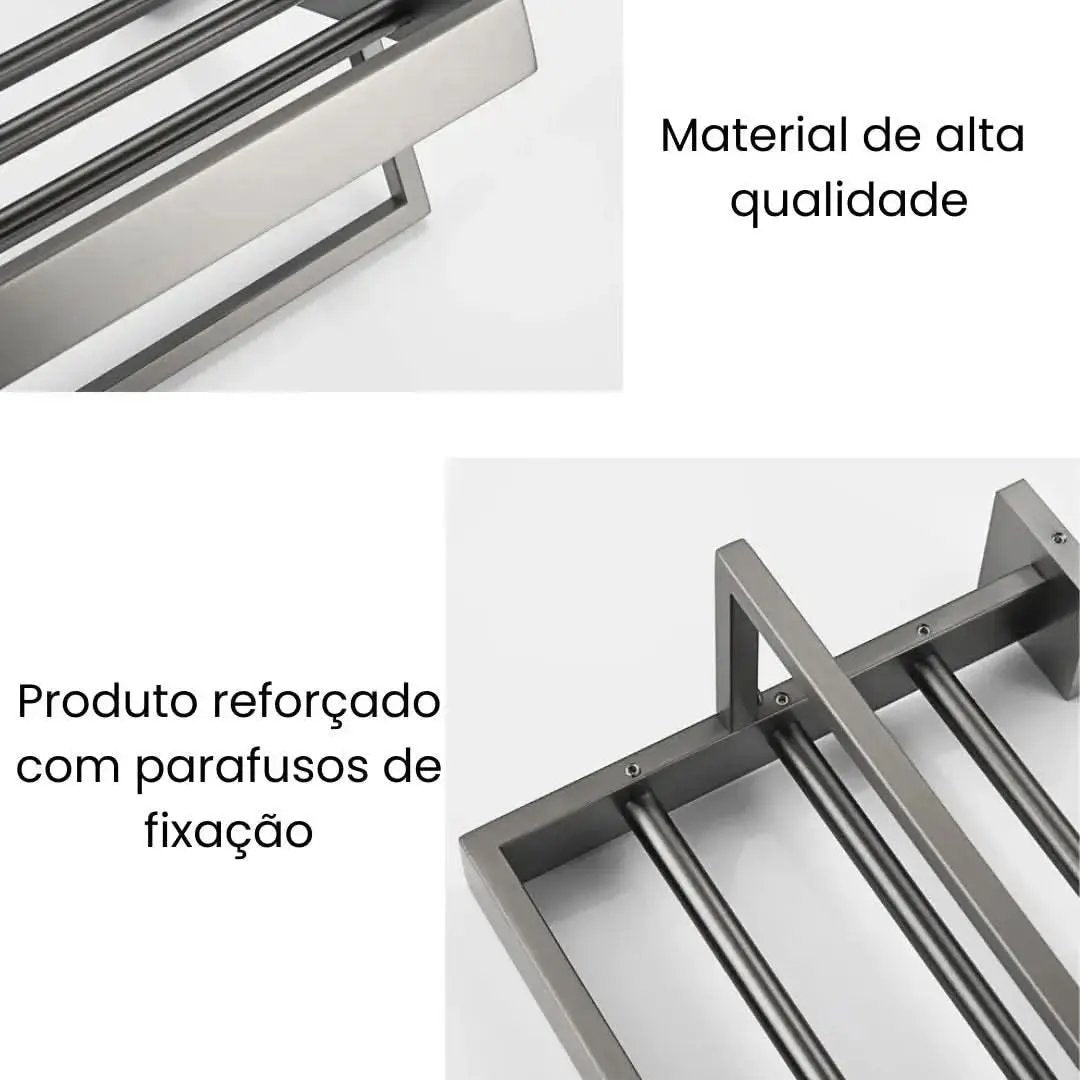 Komplettes Badezimmerzubehör-Set, 5 Teile aus Edelstahl – Handtuchhalter aus gebürstetem Graphit – Mein Shop