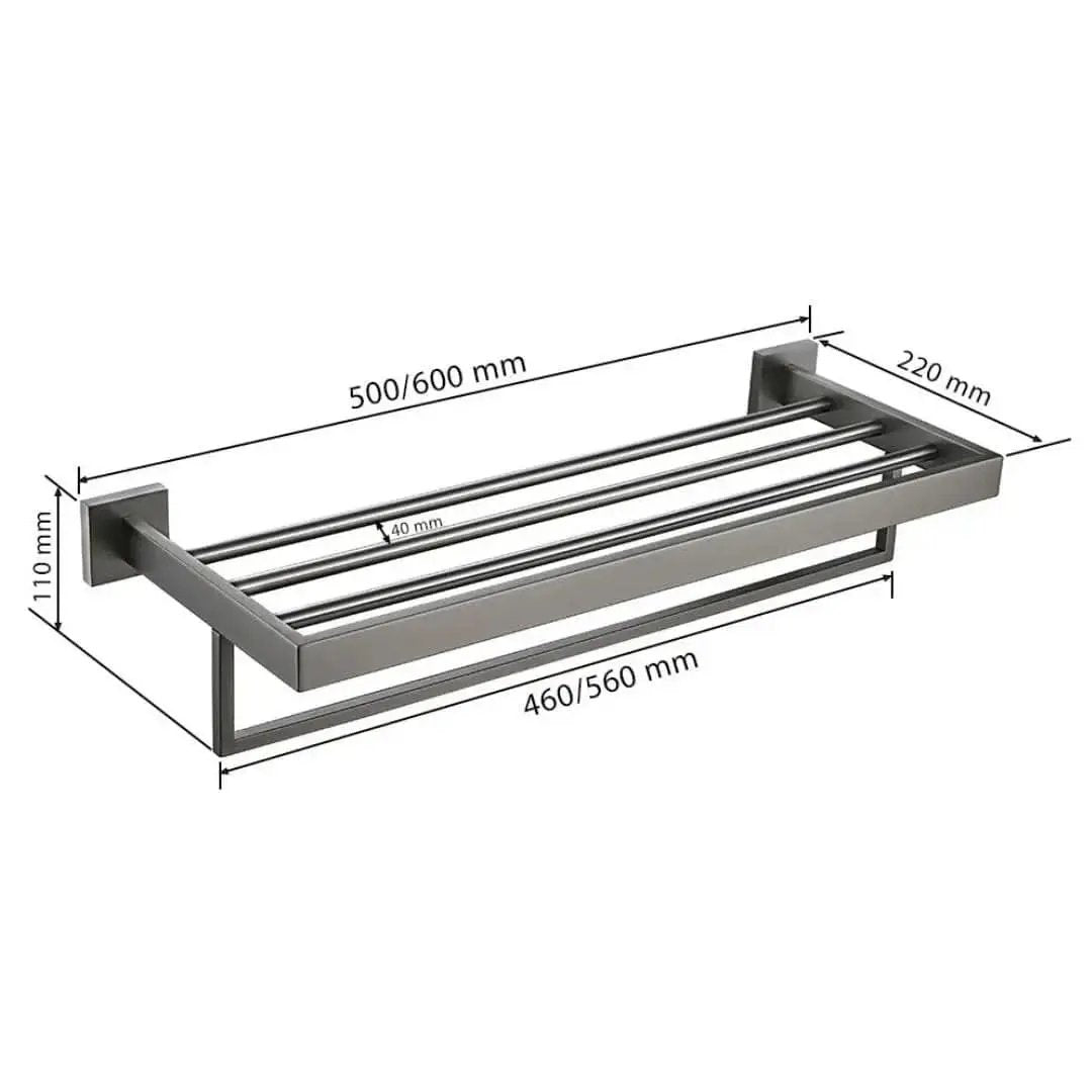 Komplettes Badezimmerzubehör-Set, 5 Teile aus Edelstahl – Handtuchhalter aus gebürstetem Graphit – Mein Shop