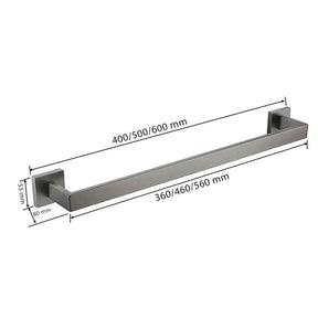 Kit Acessórios para Banheiro Completo 5 Peças Inox - Toalheiro Grafite Escovado - Minha loja