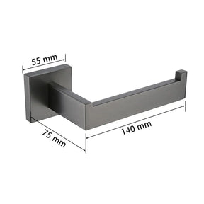 Kit Acessórios para Banheiro Completo 5 Peças Inox - Toalheiro Grafite Escovado - Minha loja