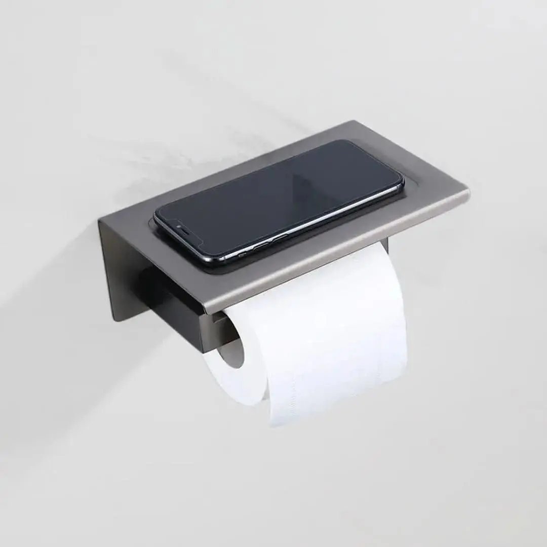 Komplettes Badezimmerzubehör-Set, 5 Teile aus Edelstahl – Handtuchhalter aus gebürstetem Graphit – Mein Shop