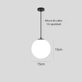 Luminária de Teto Globo Minimalista LED - Ilumine Seu Ambiente com Estilo Moderno - Minha loja