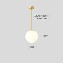 Luminária de Teto Globo Minimalista LED - Ilumine Seu Ambiente com Estilo Moderno - Minha loja