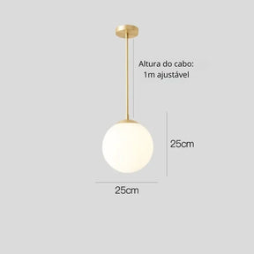 Luminária de Teto Globo Minimalista LED - Ilumine Seu Ambiente com Estilo Moderno - Minha loja