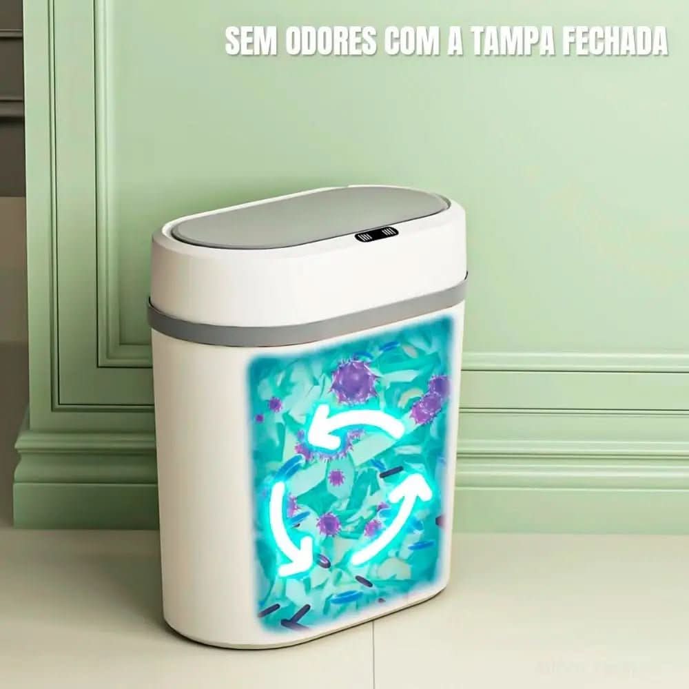 Lixeira para Banheiro, Cozinha e Escritório com Sensor Inteligente - Praticidade e Higiene - Minha loja