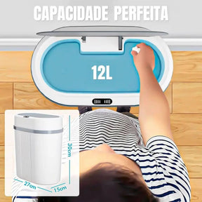 Lixeira para Banheiro, Cozinha e Escritório com Sensor Inteligente - Praticidade e Higiene - Minha loja