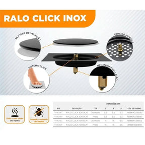 Ralo Click Inteligente Para Banheiro Veda Cheiro - Minha loja
