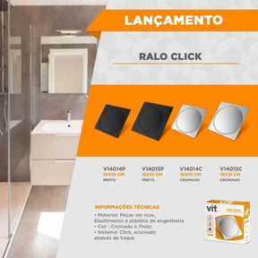 Ralo Click Inteligente Para Banheiro Veda Cheiro - Minha loja