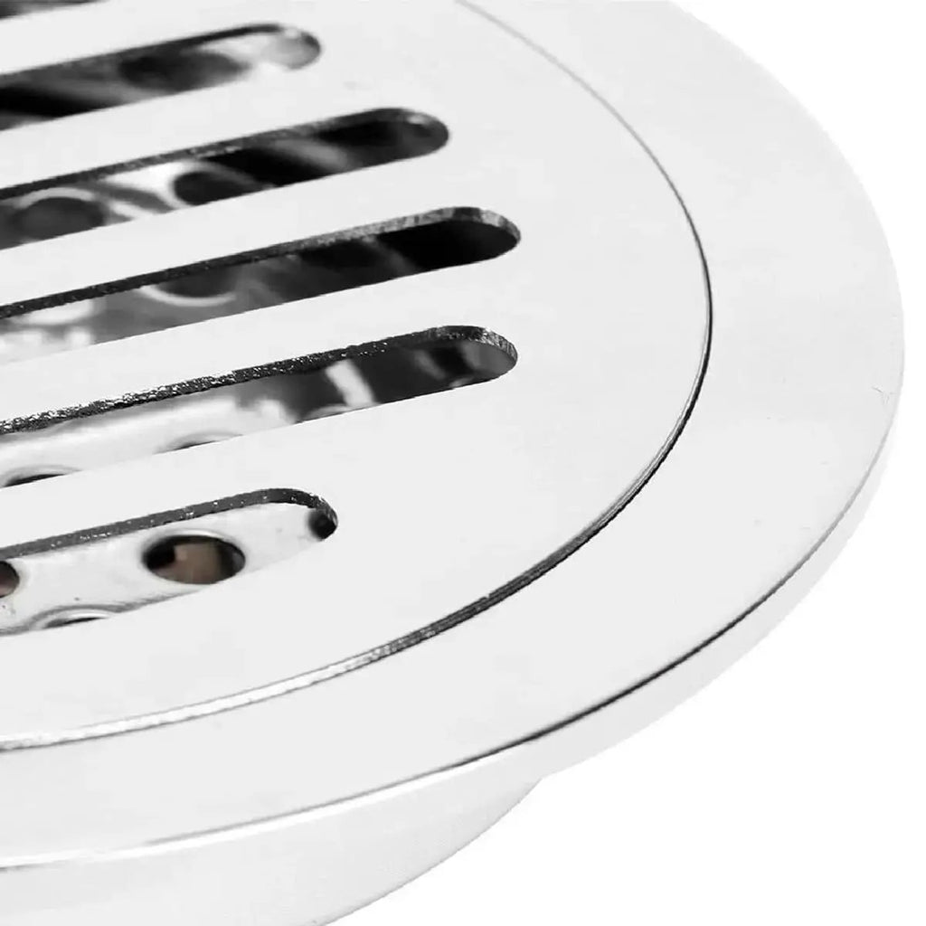 Smarter runder Badezimmerablauf aus verchromtem Edelstahl, 10 x 10 cm – modernes und funktionales Design – mein Shop