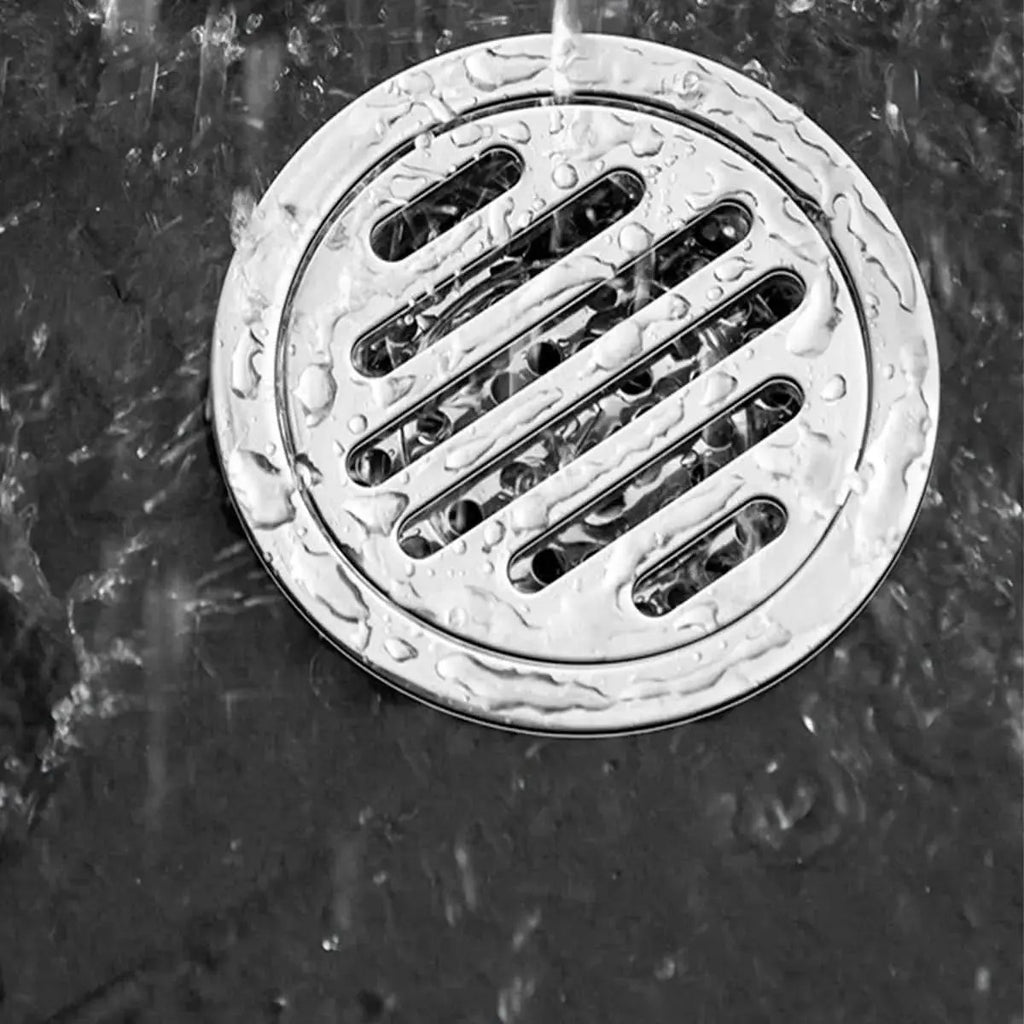 Smarter runder Badezimmerablauf aus verchromtem Edelstahl, 10 x 10 cm – modernes und funktionales Design – mein Shop