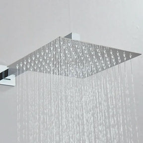 Kit Ducha Chuveiro 20×20cm Inox 304 Com Acabamentos Registros Preto/Cromado Para Chuveiro Banheiro - Minha loja