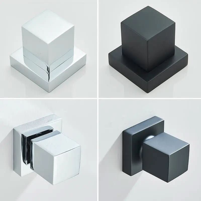 Kit Ducha Chuveiro 20×20cm Inox 304 Com Acabamentos Registros Preto/Cromado Para Chuveiro Banheiro - Minha loja