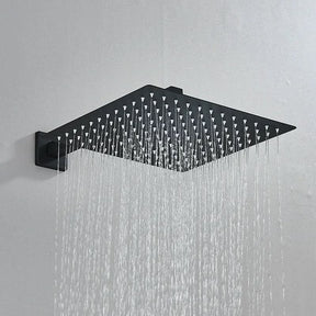 Kit Ducha Chuveiro 20×20cm Inox 304 Com Acabamentos Registros Preto/Cromado Para Chuveiro Banheiro - Minha loja