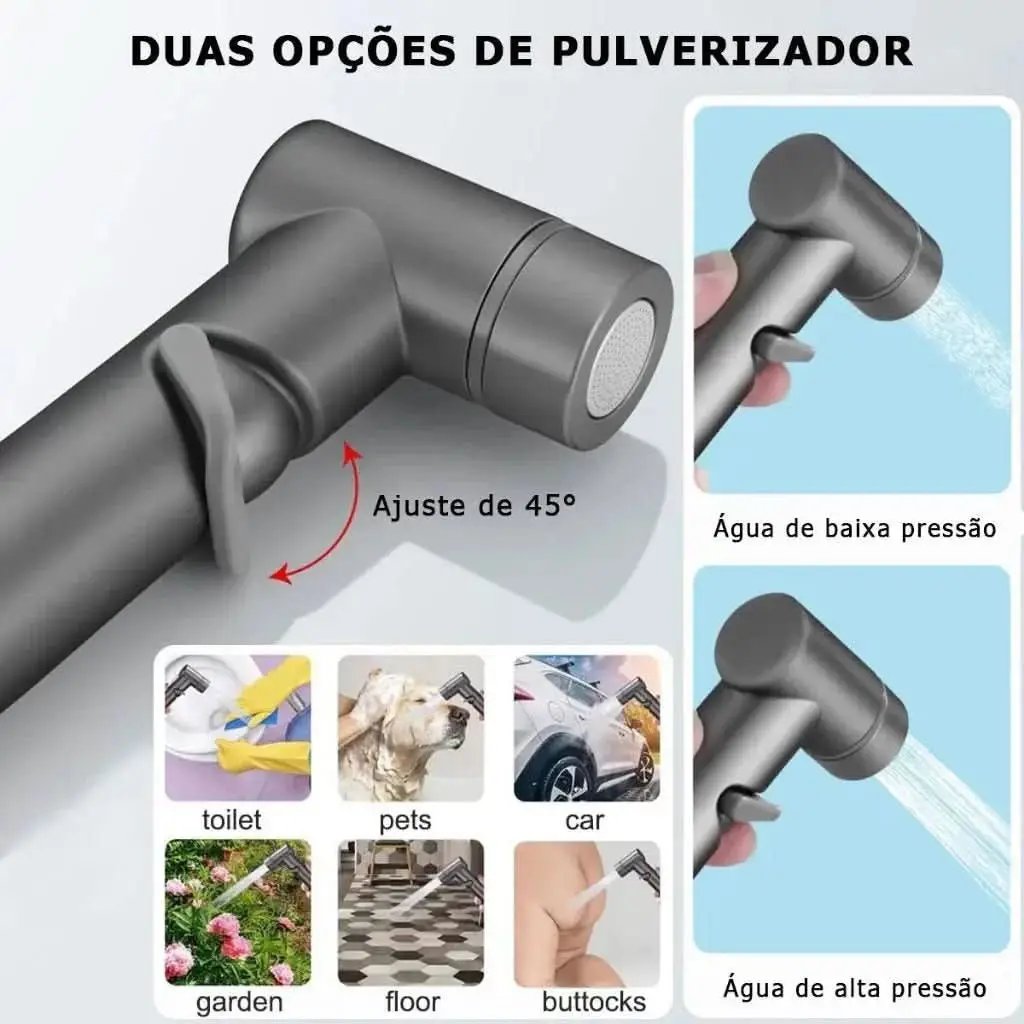 Hygienische Dusche für das komplette Badezimmer mit verstellbarem Hochdruckstrahl – einfache Installation – mein Shop