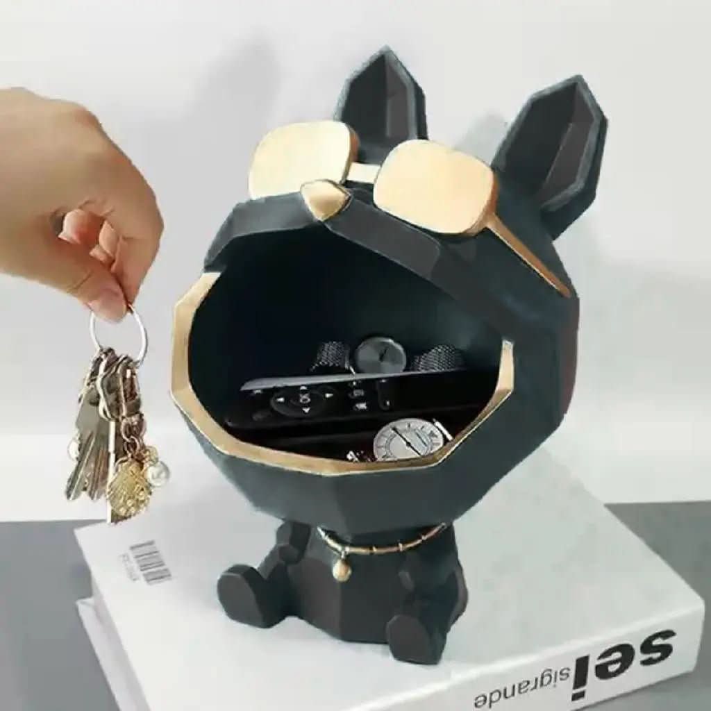 Estatueta Decorativa Bulldog Francês Porta Itens - Charme e Funcionalidade para Seu Ambiente - Minha loja