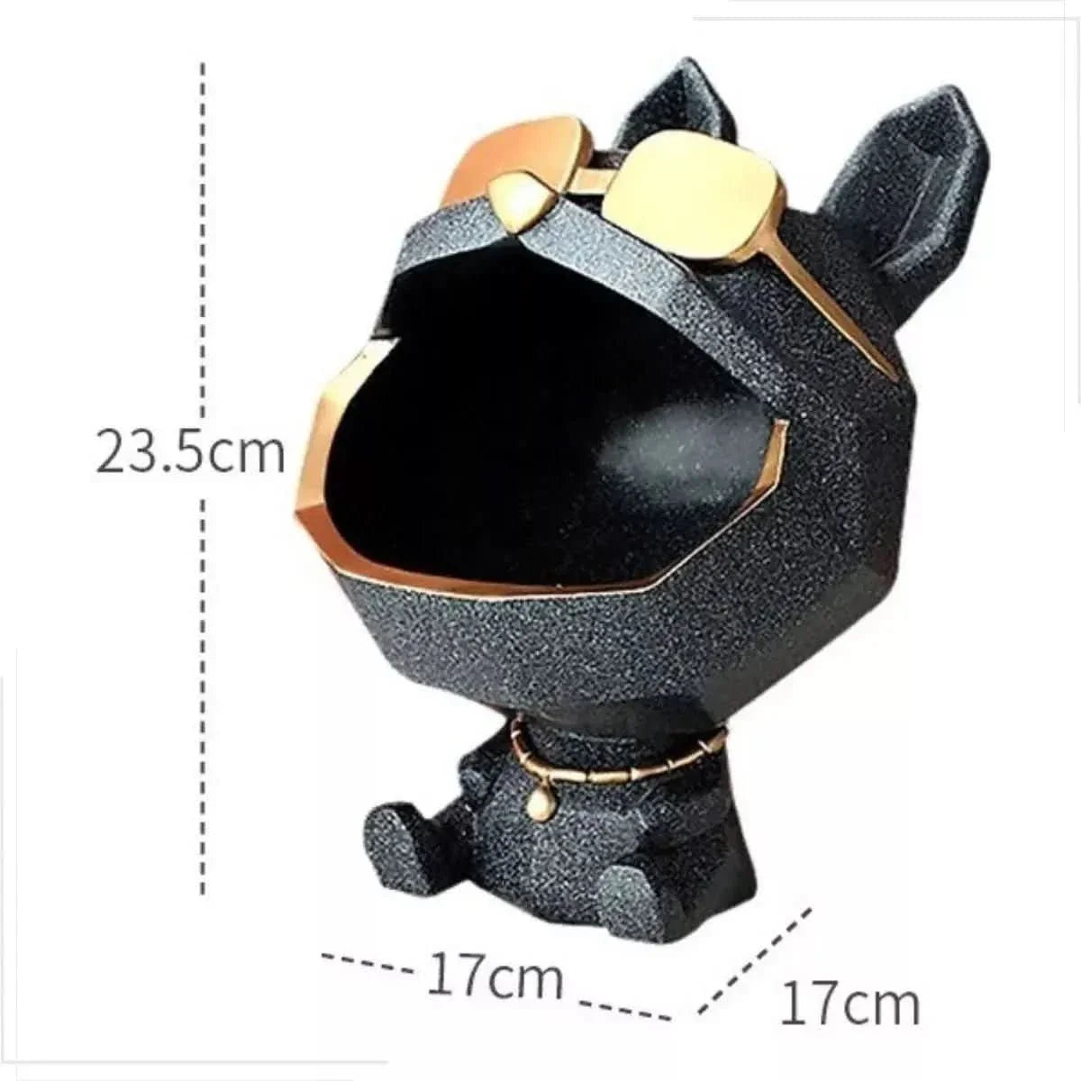Estatueta Decorativa Bulldog Francês Porta Itens - Charme e Funcionalidade para Seu Ambiente - Minha loja