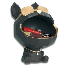 Estatueta Decorativa Bulldog Francês Porta Itens - Charme e Funcionalidade para Seu Ambiente - Minha loja
