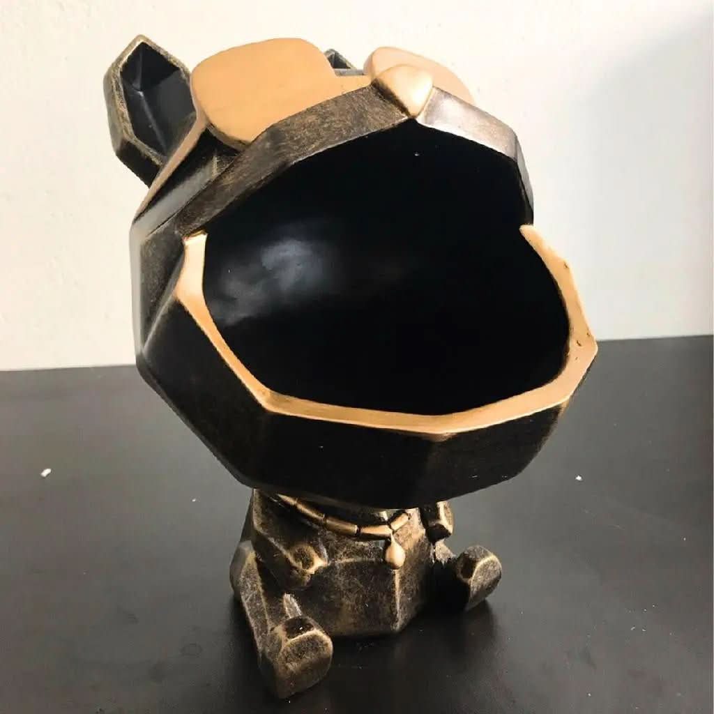 Estatueta Decorativa Bulldog Francês Porta Itens - Charme e Funcionalidade para Seu Ambiente - Minha loja