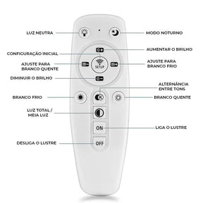 Lustre Led Moderno Pendente Anéis 3 Arcos com Controle - Iluminação Elegante e Sofisticada - Minha loja