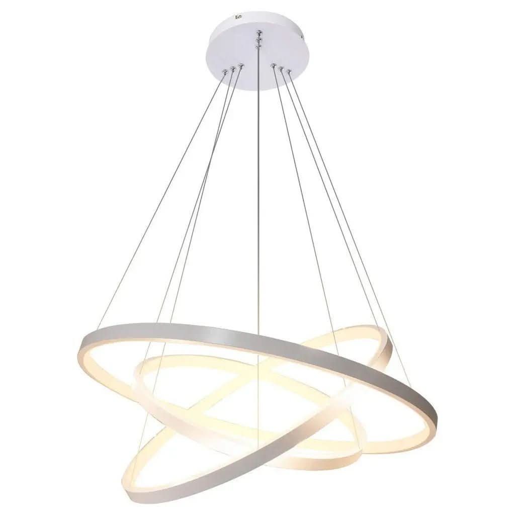 Lustre Led Moderno Pendente Anéis 3 Arcos com Controle - Iluminação Elegante e Sofisticada - Minha loja
