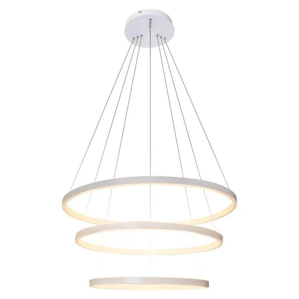 Lustre Led Moderno Pendente Anéis 3 Arcos com Controle - Iluminação Elegante e Sofisticada - Minha loja