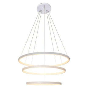 Lustre Led Moderno Pendente Anéis 3 Arcos com Controle - Iluminação Elegante e Sofisticada - Minha loja