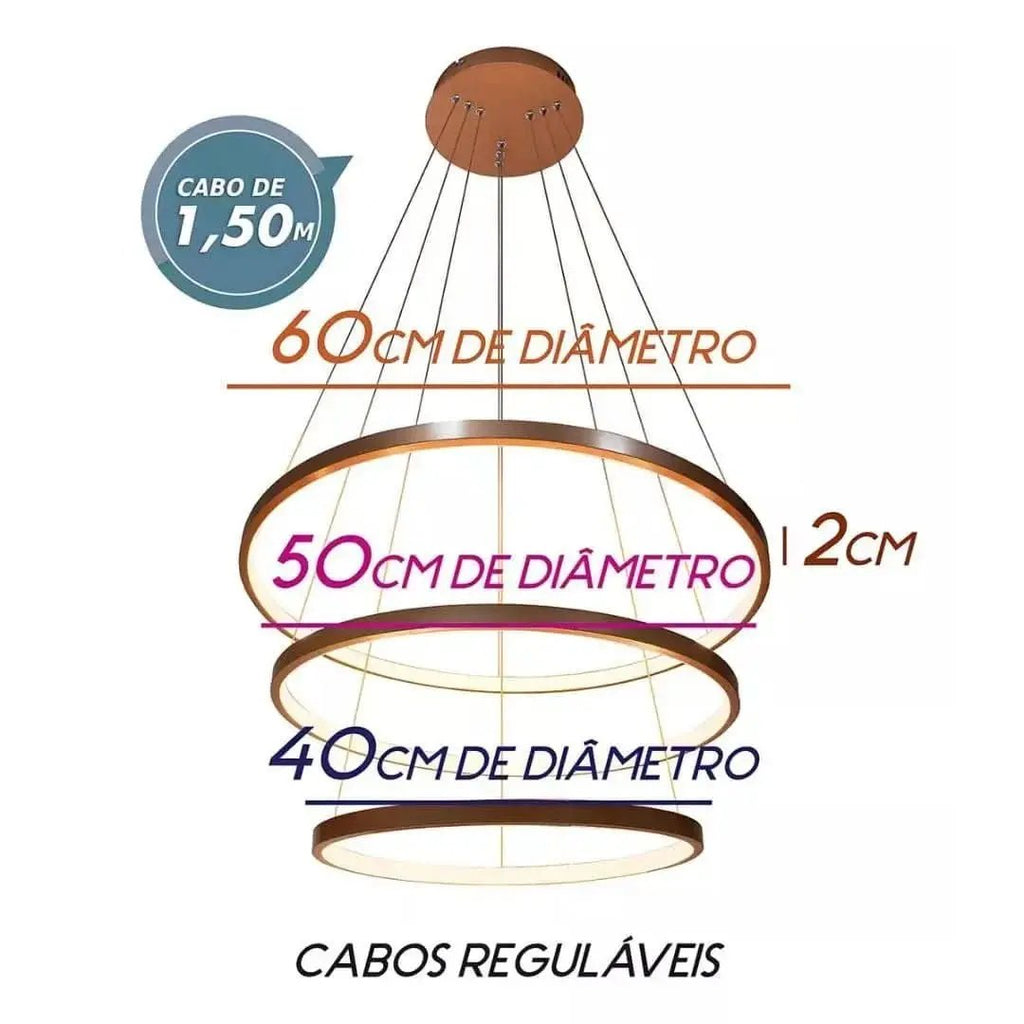 Lustre Pendente Quality Montreal LED Bivolt - Ilumine Seu Ambiente com Elegância - Minha loja