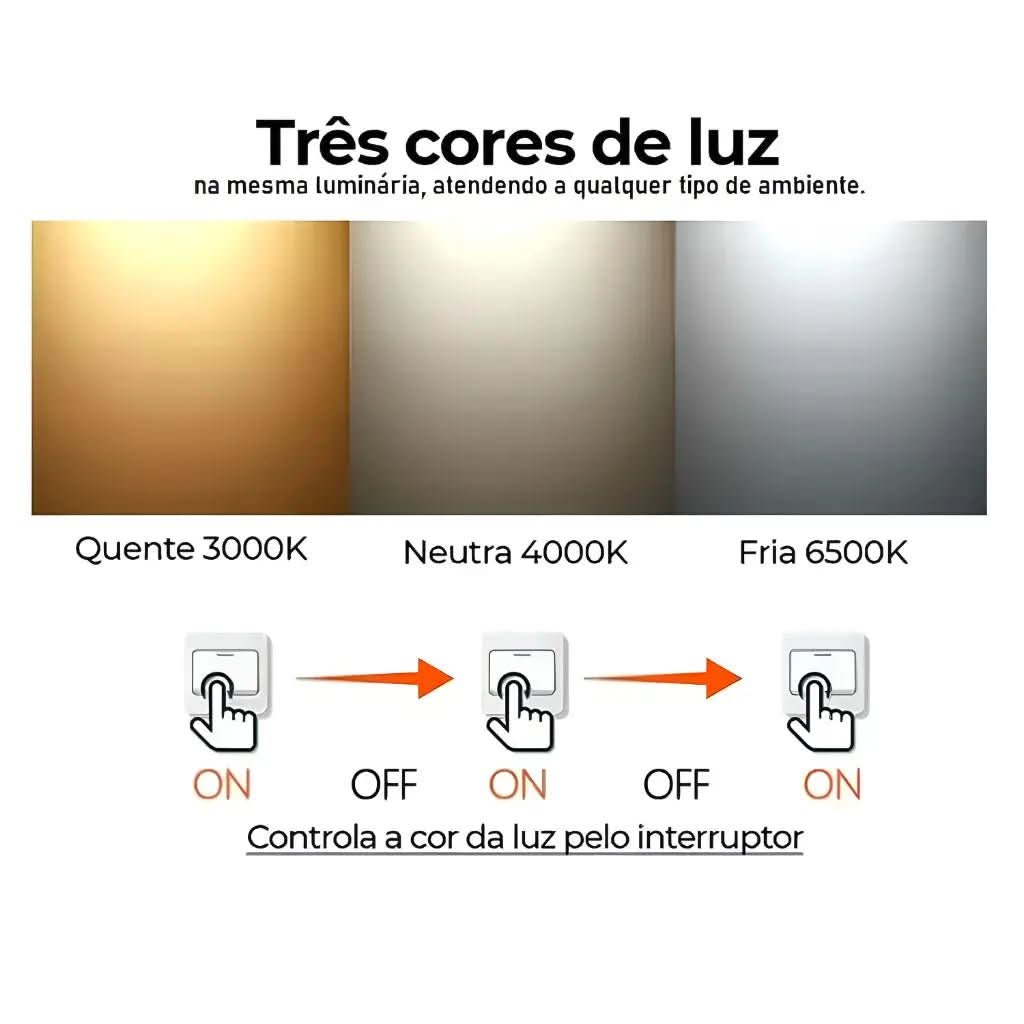 Lustre Pendente de Led 40w Dourado 75cm - 3 Cores de Luz para Iluminação Personalizada - Minha loja