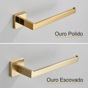 Porta Toalha Rosto Para Banheiro 26cm Quadrado Inox - Minha loja
