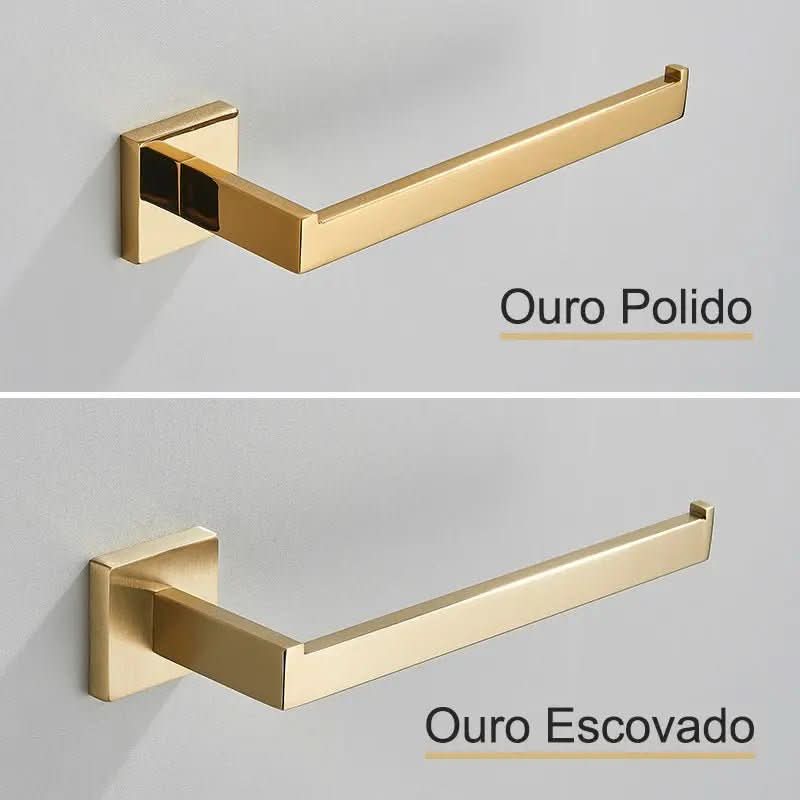 Porta Toalha Rosto Para Banheiro 26cm Quadrado Inox - Minha loja