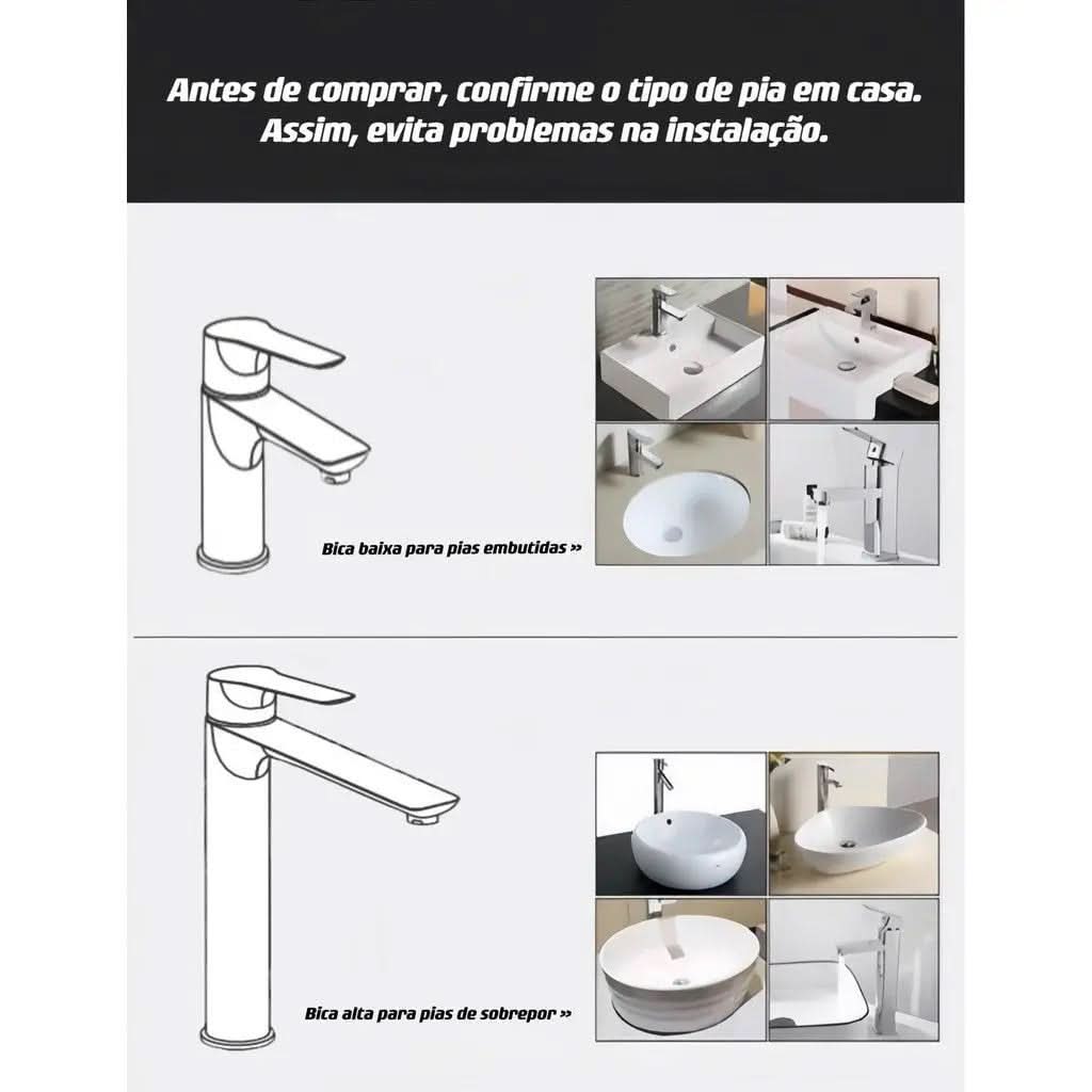 Torneira Misturador Para Banheiro Monocomando FluxoNature – Design e Conforto na Temperatura Ideal - Minha loja