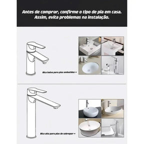 Torneira Misturador Para Banheiro Monocomando FluxoNature – Design e Conforto na Temperatura Ideal - Minha loja