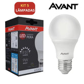Kit 5 Lâmpadas LED Bulbo Branco Frio Avant - Iluminação Eficiente e Durável - Minha loja
