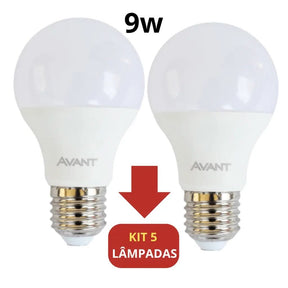 Kit 5 Lâmpadas LED Bulbo Branco Frio Avant - Iluminação Eficiente e Durável - Minha loja