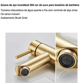 Torneira Banheiro Aço Inoxidável - Minha loja